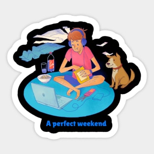 A perfect weekend with my dog Sticker